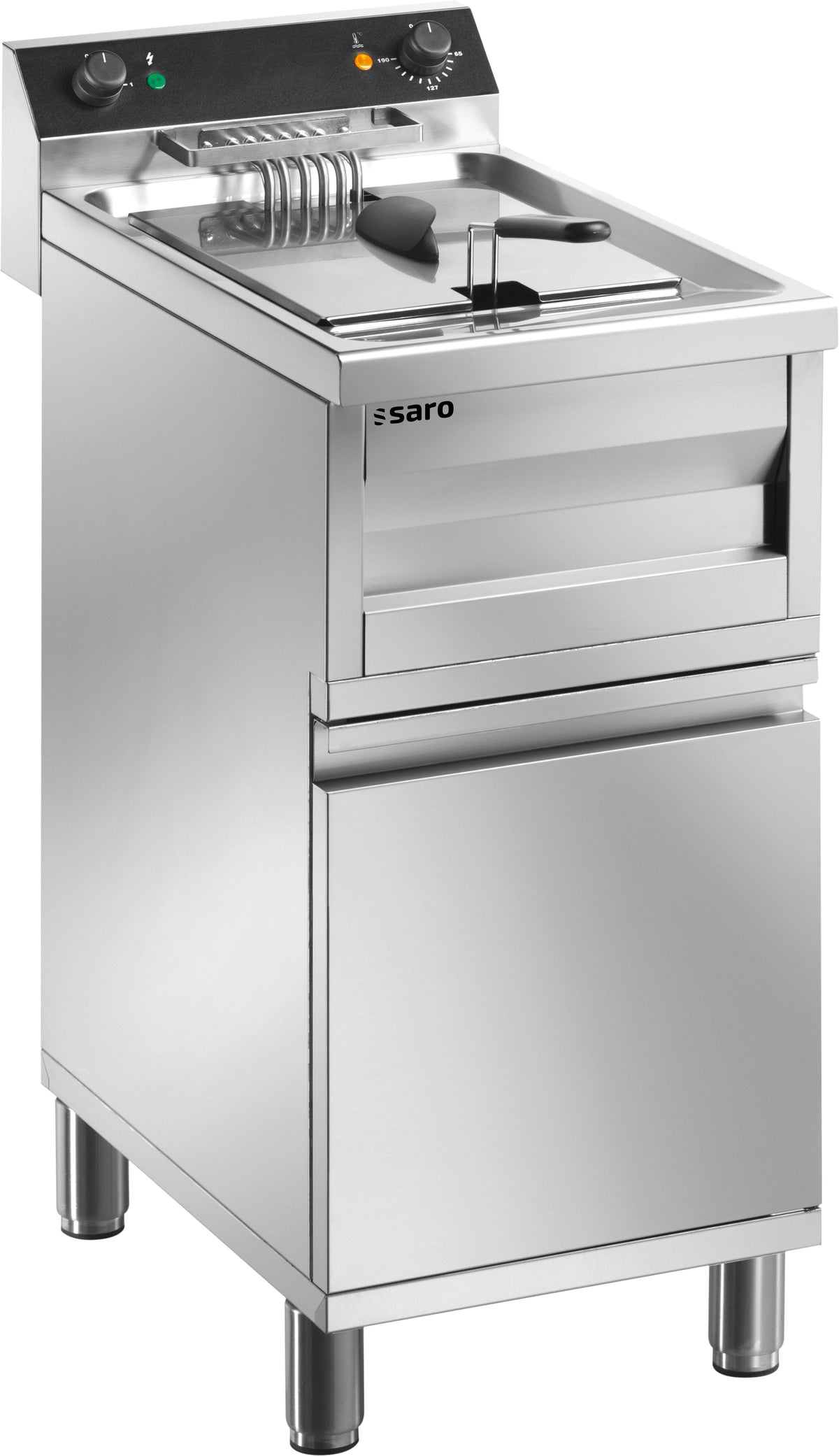 Friteuse - 12L - 9kW - 400x700x950mm - GASTROLINE 12VS Saro - Friteuse sur meuble électrique professionnel CHR - matériel cuisine pro - Cuistéo