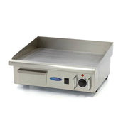 Plaque de Cuisson - Lisse - 55cm - incluant Bac de récupération 3000 W Maxima - Plancha électrique professionnel CHR - matériel cuisine pro - Cuistéo