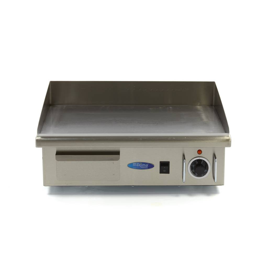 Plaque de Cuisson - Lisse - 55cm - incluant Bac de récupération 3000 W Maxima - vue 2 - Plancha électrique pro CHR - Cuistéo