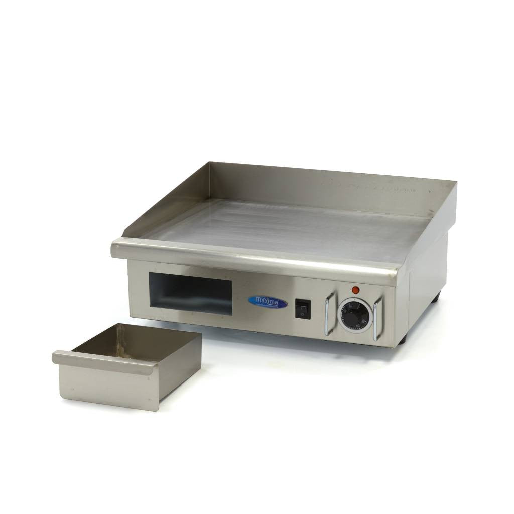 Plaque de Cuisson - Lisse - 55cm - incluant Bac de récupération 3000 W Maxima - vue 5 - Plancha électrique pro CHR - Cuistéo