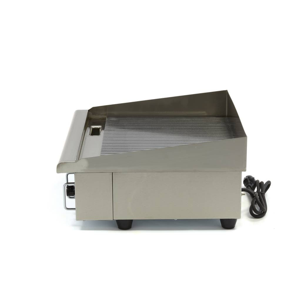 Plaque de cuisson - Rainurée - 55cm - incluant un bac de récupération 3000 W Maxima - vue 3 - Plancha électrique pro CHR - Cuistéo