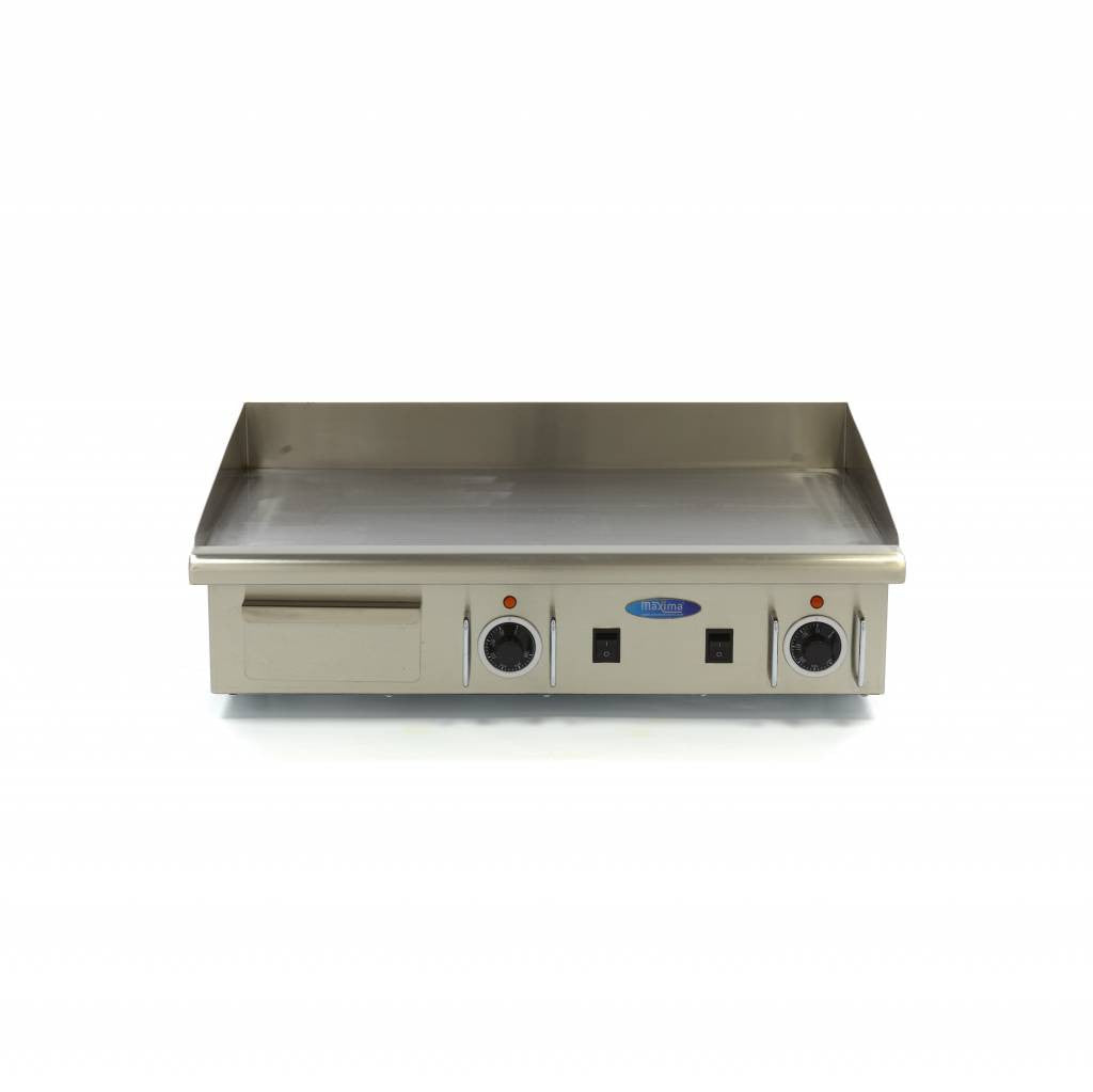 Plaque de cuisson lisse - 73 cm - avec bac d'égouttage - 400V 4400 W Maxima - vue 2 - Plancha électrique pro CHR - Cuistéo