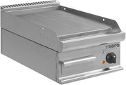 Plancha électrique - Plaque rainurée - Température 100/+270°C - Bac graisse amovible Saro - Plancha électrique professionnel CHR - matériel cuisine pro - Cuistéo
