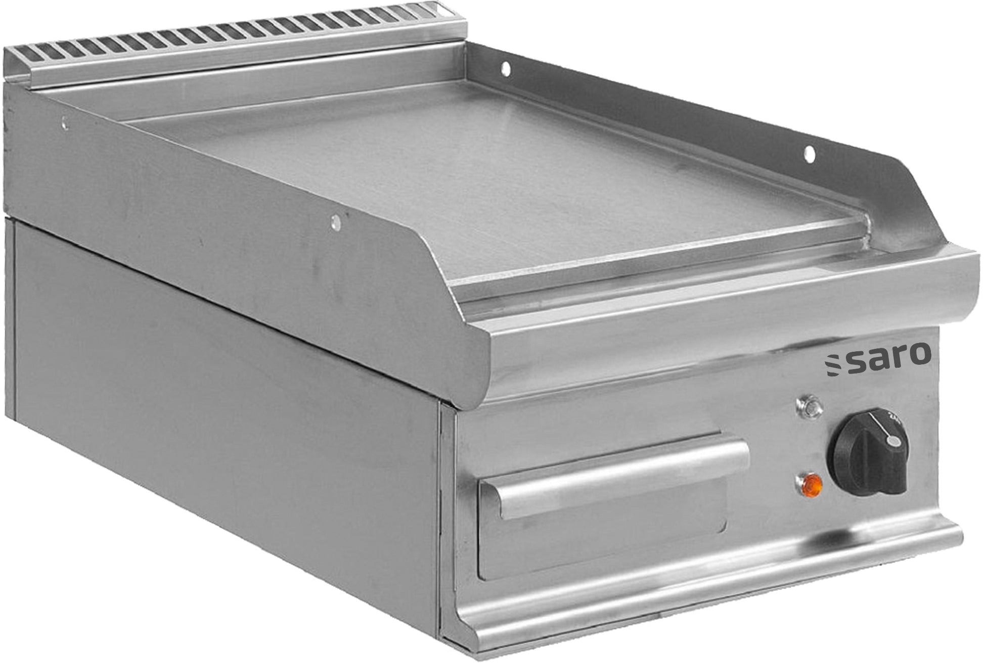 Plancha électrique - Plaque lisse - Température 100/+270°C - Bac graisse amovible Saro - Plancha électrique professionnel CHR - matériel cuisine pro - Cuistéo