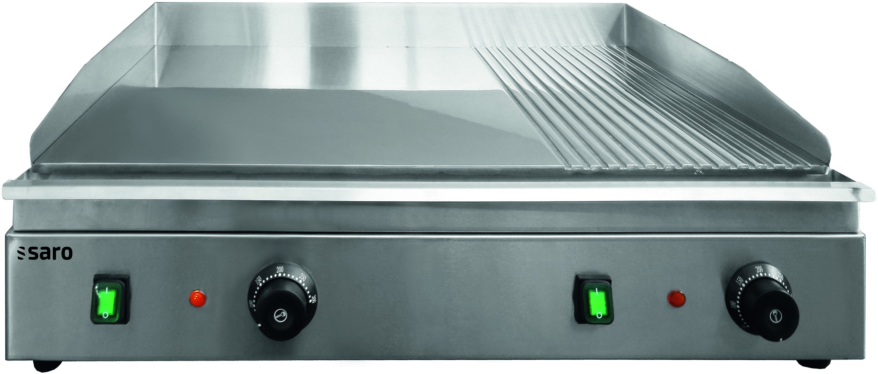 Plancha électrique COMO - Plaque mixte chromée - Température 50/+300°C - 3,5 kW Saro - Plancha électrique professionnel CHR - matériel cuisine pro - Cuistéo