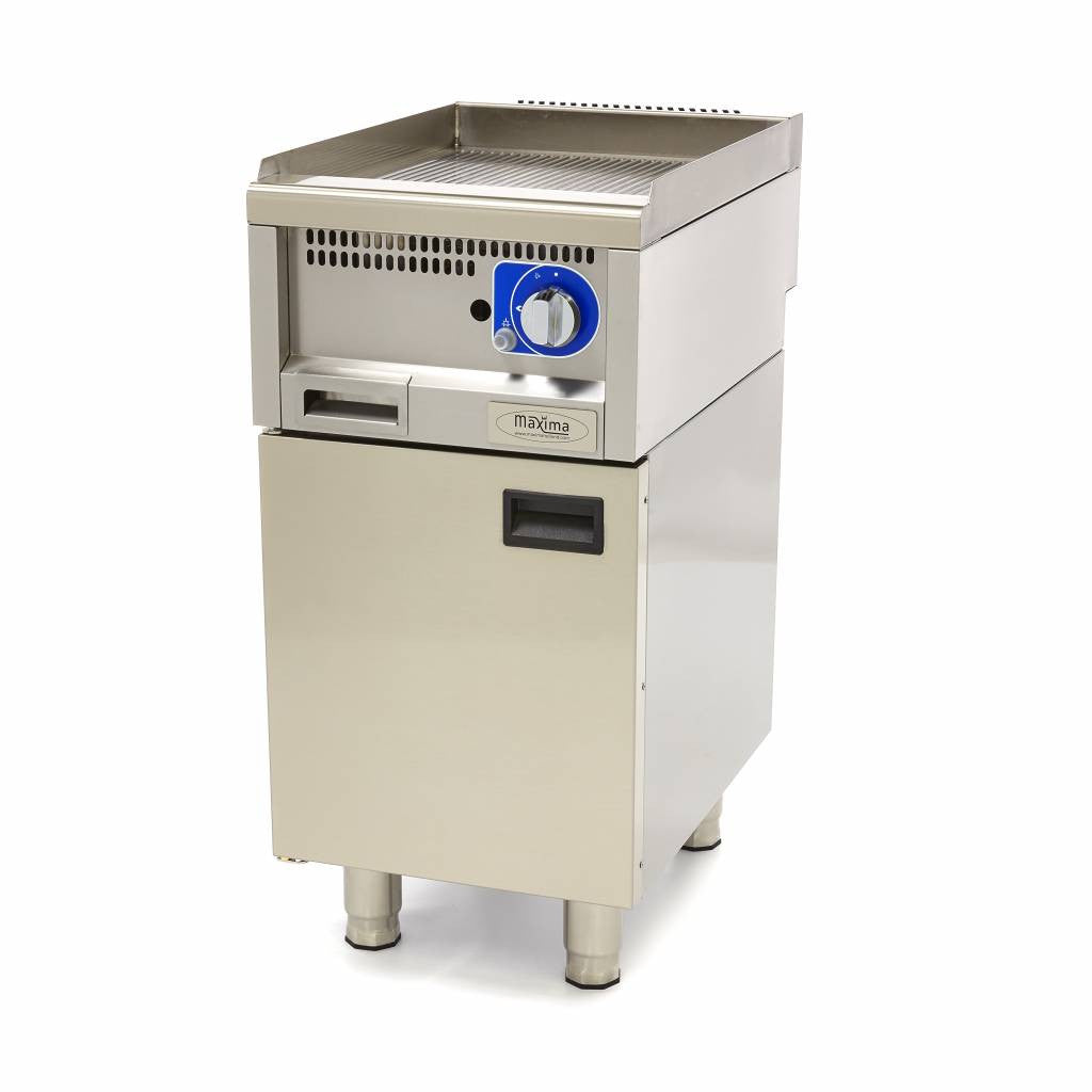Plaque de cuisson professionnelle - Rainurée - Unité individuelle 1 L Maxima - vue 2 - Plancha électrique pro CHR - Cuistéo
