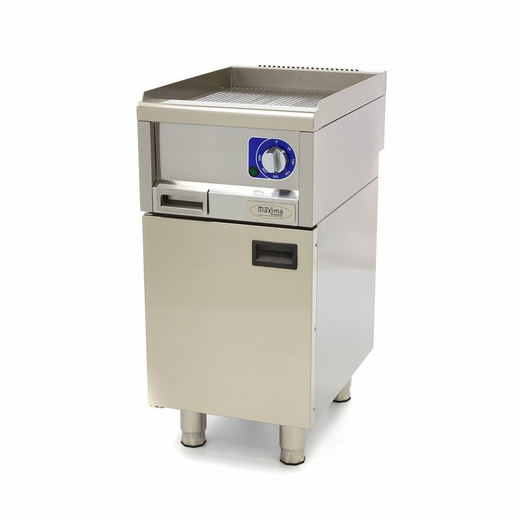 Plaque de cuisson professionnelle - Rainurée - Unité individuelle 1 L 3000 W Maxima - vue 2 - Plancha électrique pro CHR - Cuistéo