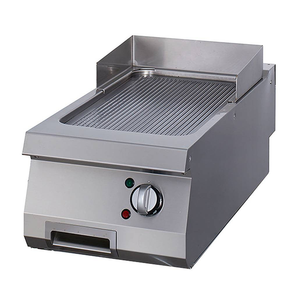 Plaque de cuisson - Rainurée en chrome - Individuelle - Électrique 1.5 L 4500 W Maxima - Plancha électrique professionnel CHR - matériel cuisine pro - Cuistéo