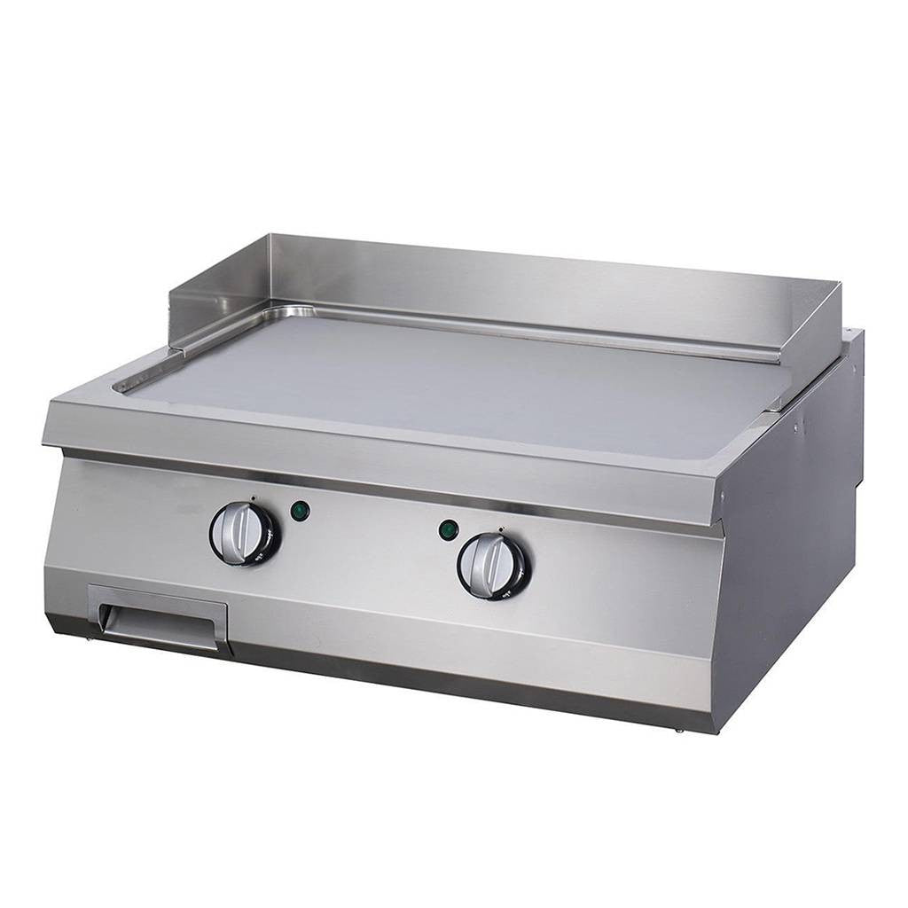 Plaque de cuisson - Chrome lisse - Double unité - Électrique 1.5 L 9000 W Maxima - Plancha électrique professionnel CHR - matériel cuisine pro - Cuistéo
