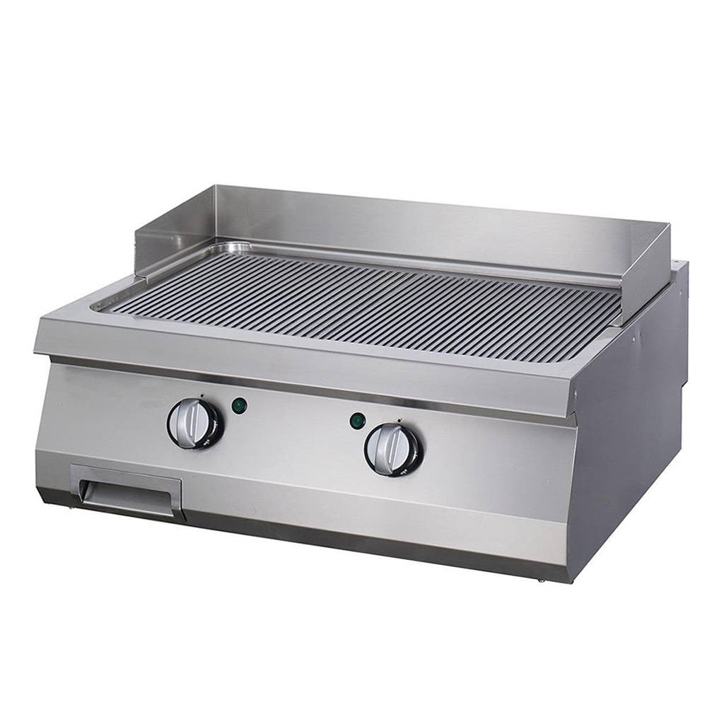 Plaque de cuisson - Rainurée - Double unité - Électrique 1.5 L 9000 W Maxima - Plancha électrique professionnel CHR - matériel cuisine pro - Cuistéo