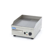 Plaque à griller - Demi-rainurée - 36cm - avec bac de récupération de graisse 2000 W Maxima - Plancha électrique professionnel CHR - matériel cuisine pro - Cuistéo