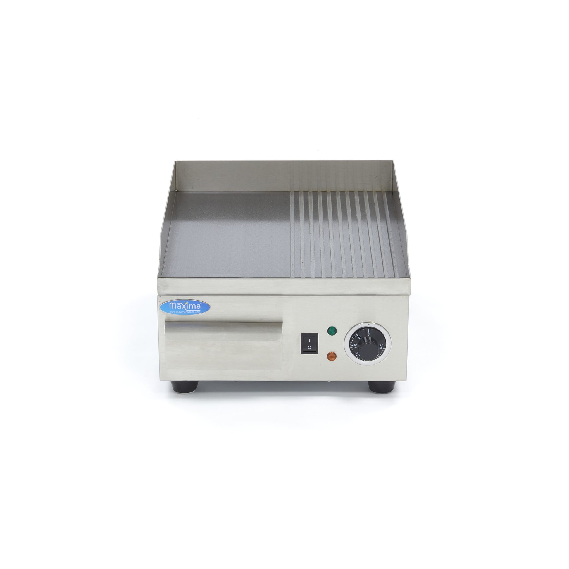 Plaque à griller - Demi-rainurée - 36cm - avec bac de récupération de graisse 2000 W Maxima - vue 6 - Plancha électrique pro CHR - Cuistéo