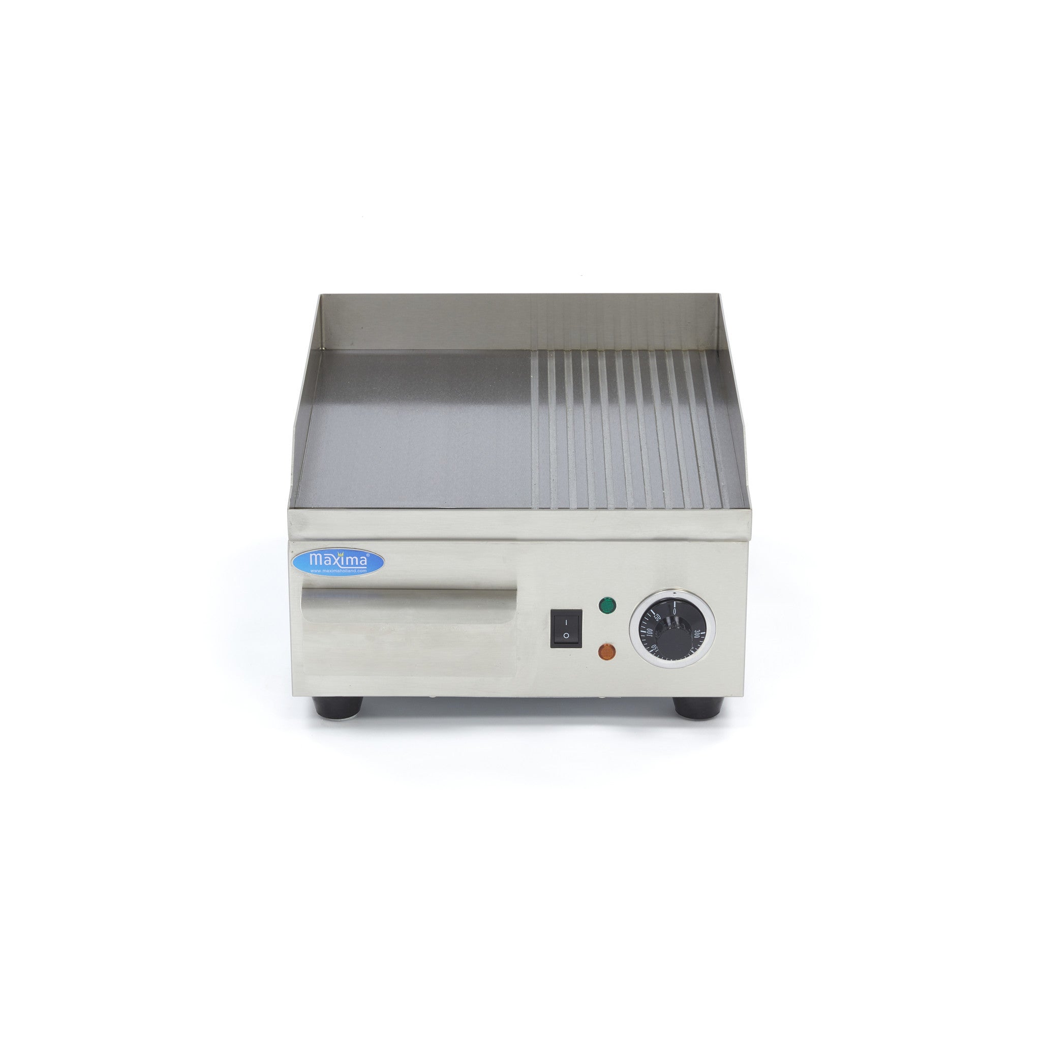 Plaque à griller - Demi-rainurée - 36cm - avec bac de récupération de graisse 2000 W Maxima - vue 6 - Plancha électrique pro CHR - Cuistéo