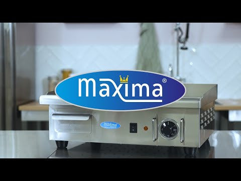 Plaque de cuisson - Rainurée - 36cm - incluant un bac de récupération de graisse 2000 W Maxima - vue 7 - Plancha électrique pro CHR - Cuistéo
