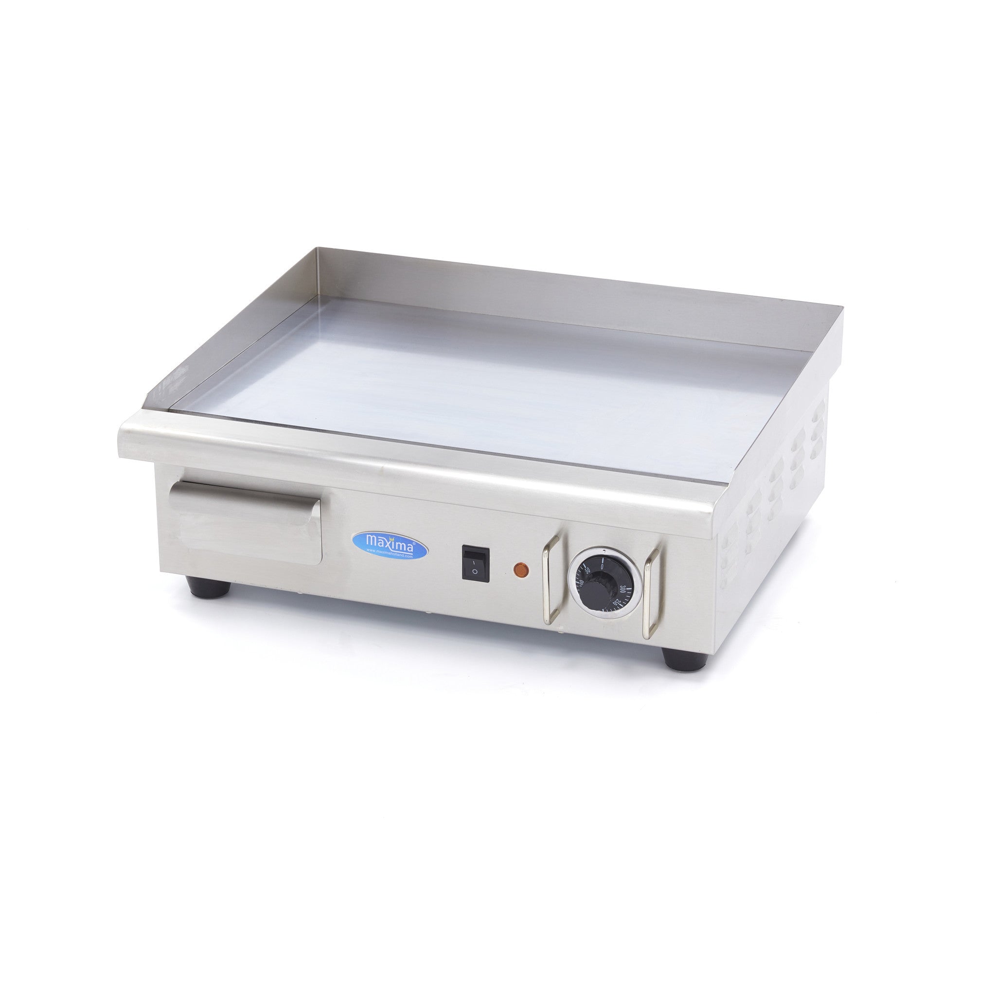 Plancha professionnelle électrique - Chrome lisse - 55cm - incl. Bac de récupération 3000 W Maxima - Plancha électrique professionnel CHR - matériel cuisine pro - Cuistéo
