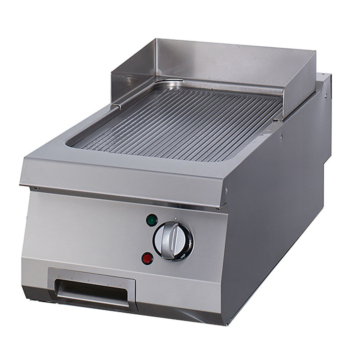 Plaque de cuisson - Rainurée - Unité individuelle - 90cm de profondeur - Électrique 6000 W Maxima - Plancha électrique professionnel CHR - matériel cuisine pro - Cuistéo