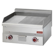 Plaque de cuisson électrique 2/3 lisse-1/3 nervurée - Diamond