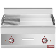Plaque électrique 2/3 lisse et 1/3 rainurée - Diamond