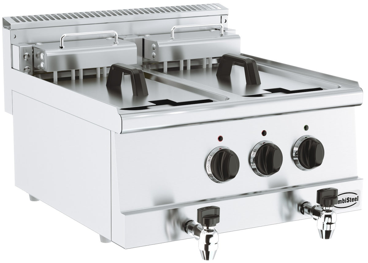 Friteuse électrique 2 x 10 l 15 kW Combisteel - vue 2 - Friteuse à poser électrique pro CHR - Cuistéo