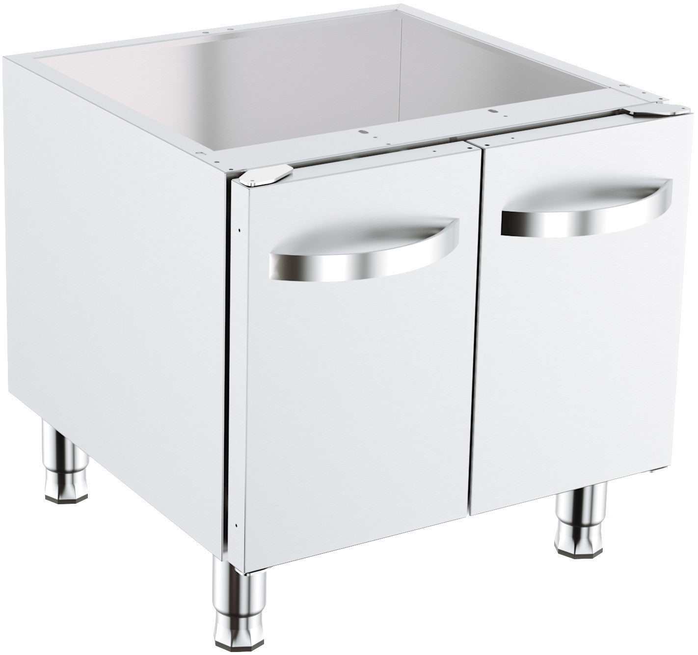 Soubassement avec 2 portes inox 1500x600x600 mm Combisteel - vue 2 - Soubassement inox pro CHR - Cuistéo