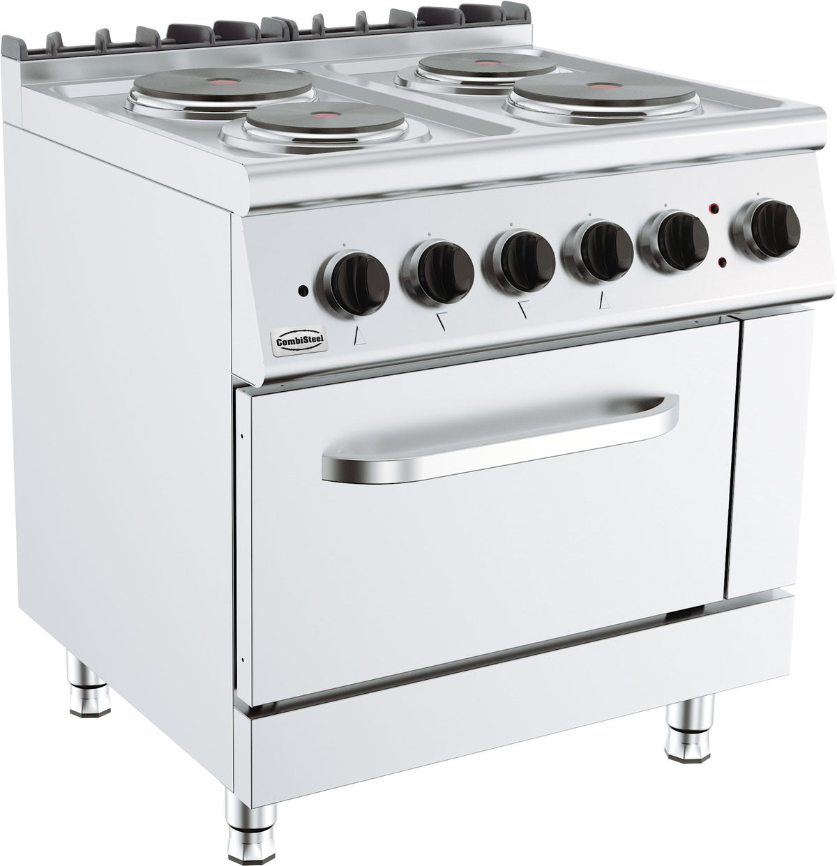 Cuisinière électrique 4 plaques avec four électrique 800x700x900 mm 2 kW Combisteel - vue 2 - Four mixte pro CHR - Cuistéo
