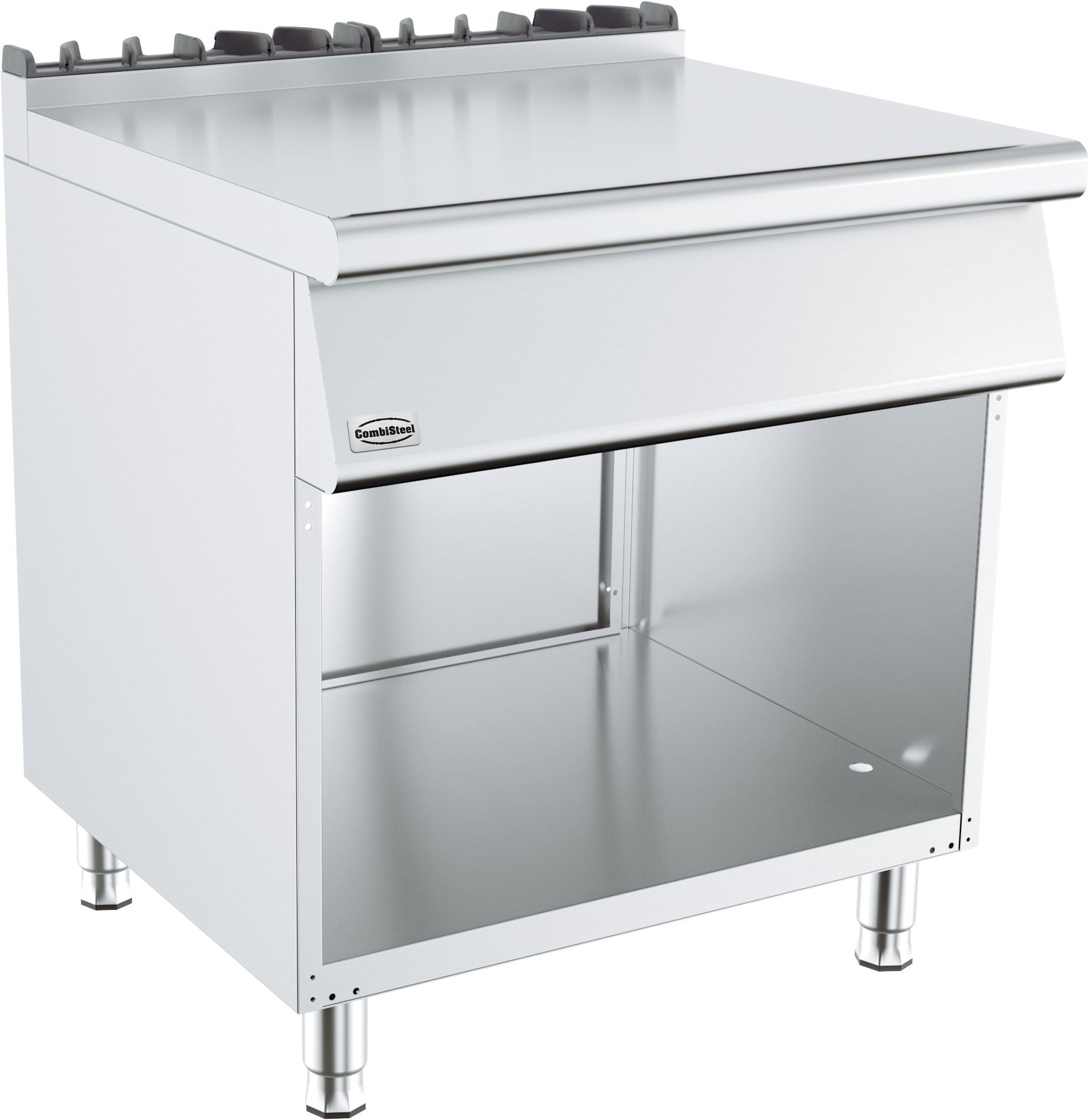 Elément neutre sur pieds largeur 800 mm Combisteel - vue 2 - Table inox avec étagère pro CHR - Cuistéo