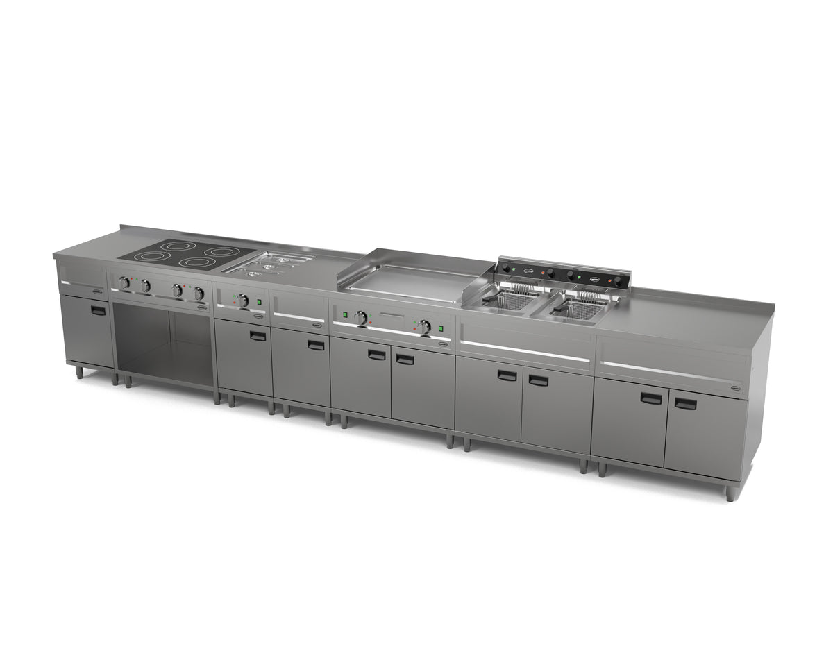 Friteuse électrique 2x12lt - 2x9kw 2 L 2 kW Combisteel - vue 5 - Friteuse sur meuble électrique pro CHR - Cuistéo