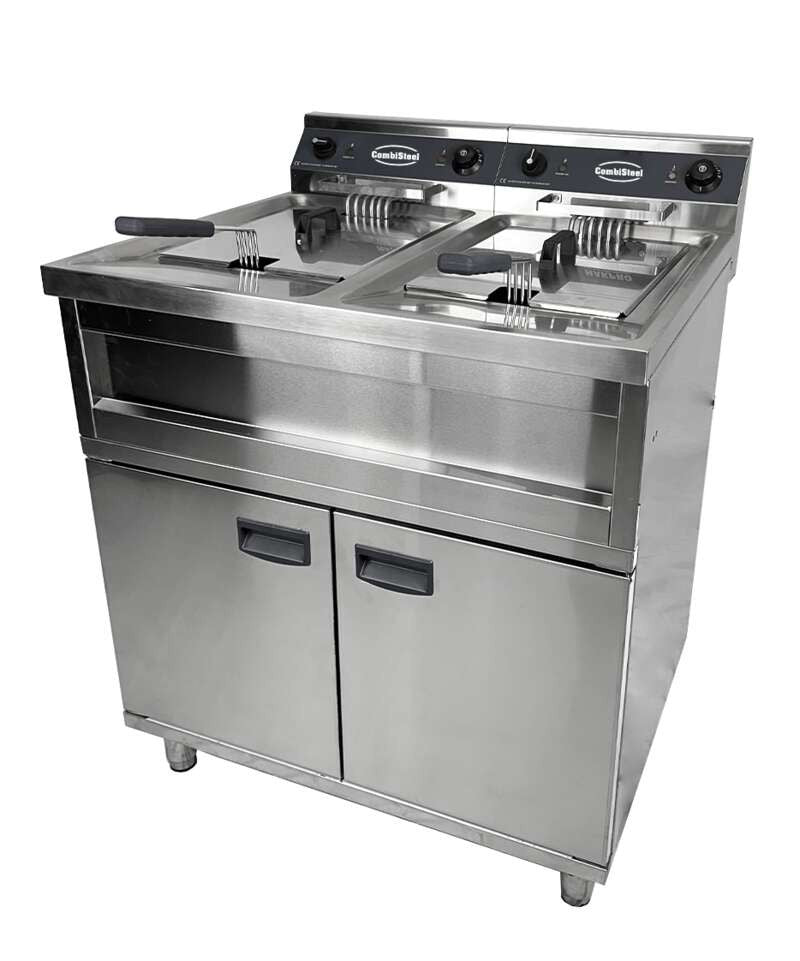 Friteuse électrique 2x12lt - 2x9kw 2 L 2 kW Combisteel - vue 6 - Friteuse sur meuble électrique pro CHR - Cuistéo
