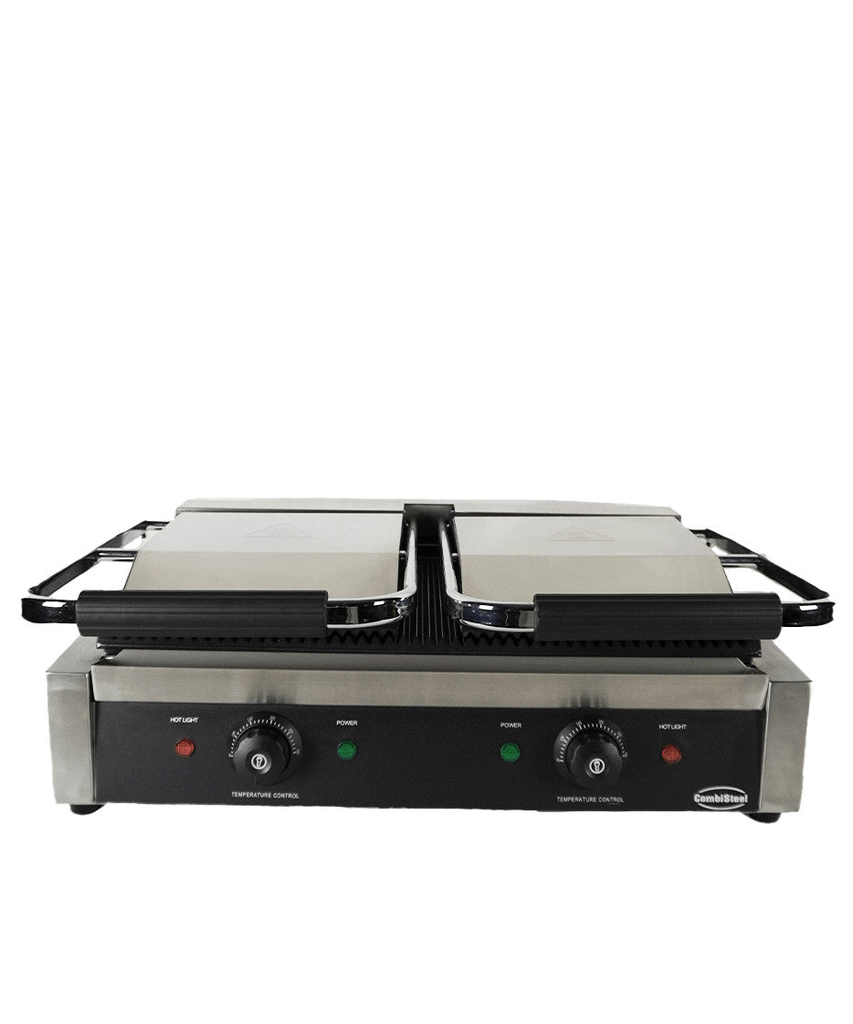 Grill de contact plaque nervurée 580x410x190 mm 3.6 kW Combisteel - vue 5 - Grill panini pro CHR - Cuistéo