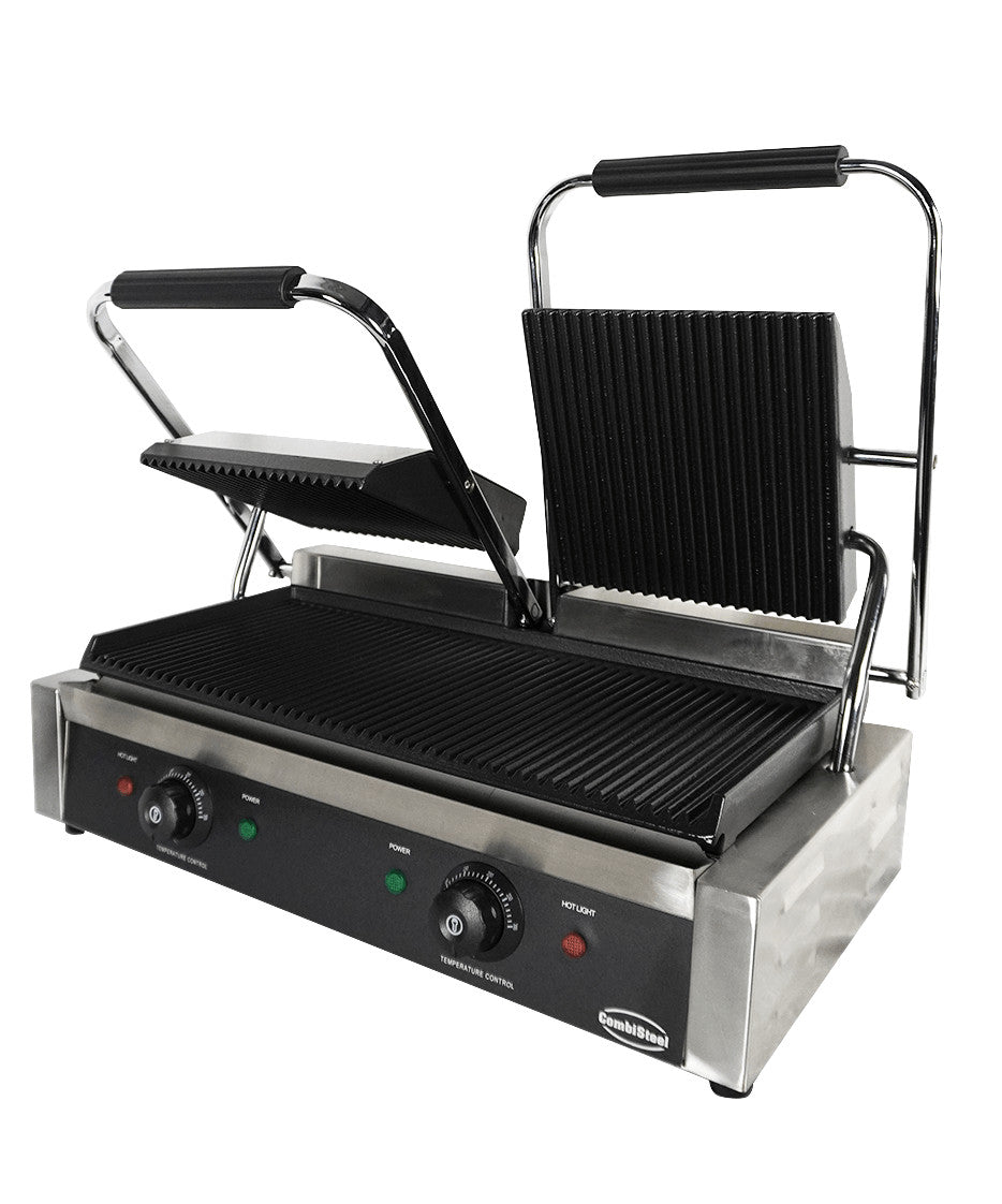 Grill de contact plaque nervurée 580x410x190 mm 3.6 kW Combisteel - vue 8 - Grill panini pro CHR - Cuistéo