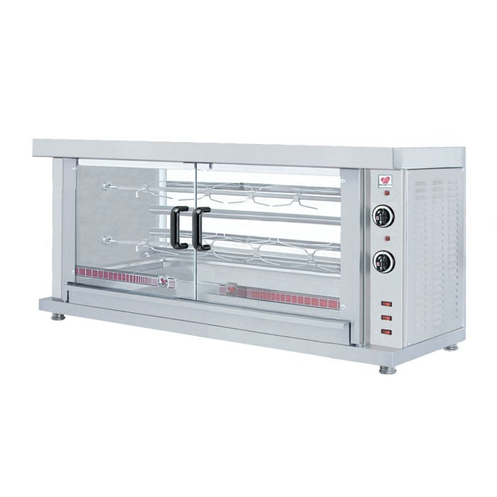 Rôtissoire électrique 2 broches 8 - 10 poulets 1320x460x660 mm 8 L 5.2 kW Combisteel - vue 2 - Rôtissoire électrique pro CHR - Cuistéo