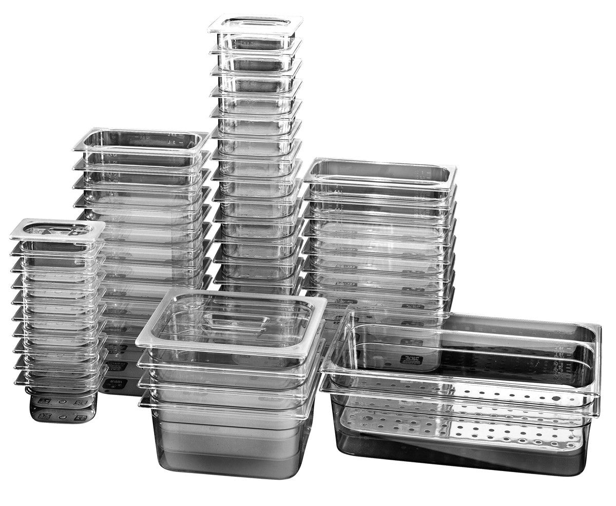 GN récipient polycarbonate 1/9GN- H 65 mm Combisteel - vue 2 - Bac - Grille Egouttage pour Viande pro CHR - Cuistéo