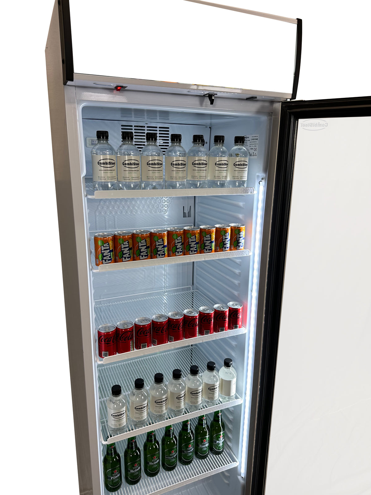 Réfrigérateur 1 porte en verre 382L éclairage LED statique avec ventilateur 217 bouteilles 595x650x2000 mm 0.36 kW Combisteel - vue 15 - Armoire réfrigérée positive pro CHR - Cuistéo