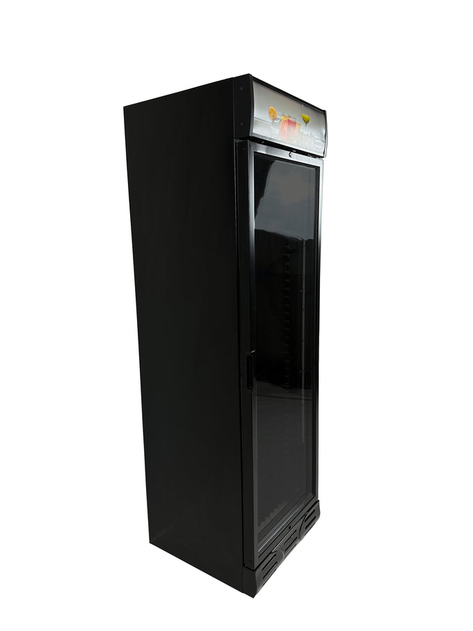 Réfrigérateur 1 porte en verre noir 382L ventilé verrouillable 217 bouteilles 595x650x2000 mm 0.36 kW Combisteel - vue 13 - Armoire réfrigérée positive pro CHR - Cuistéo
