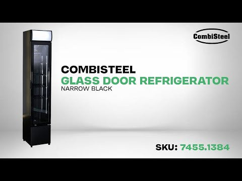 Frigo vitré étroit 105L - +3/+10°C - LED - 4 grilles - Noir - Refroidissement statique avec ventilateur 360x422x1880 mm 0.14 kW Combisteel - vue 13 - Armoire réfrigérée positive pro CHR - Cuistéo