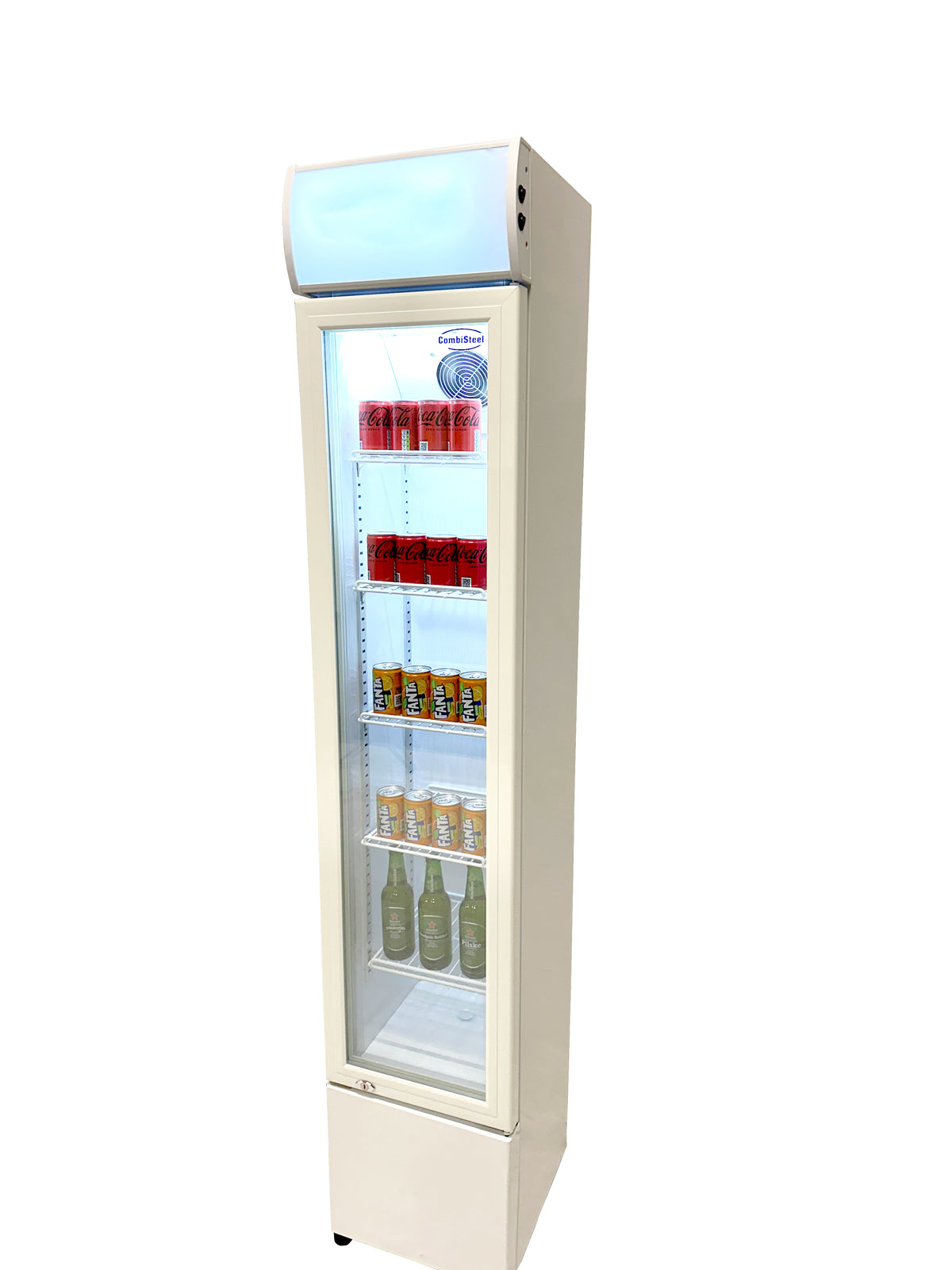 Frigo vitré étroit 105L - +1/+10°C - 4 grilles - LED - Blanc - Compact et verrouillable 360x422x1880 mm 0.14 kW Combisteel - vue 20 - Armoire réfrigérée positive pro CHR - Cuistéo