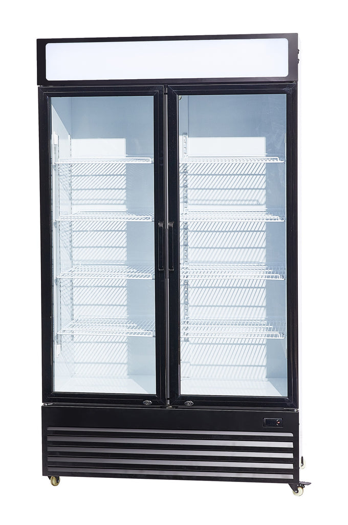Réfrigérateur 2 portes 750L en verre LED refroidissement statique R290 1120mm 0.33 kW Combisteel - vue 4 - Armoire réfrigérée positive pro CHR - Cuistéo
