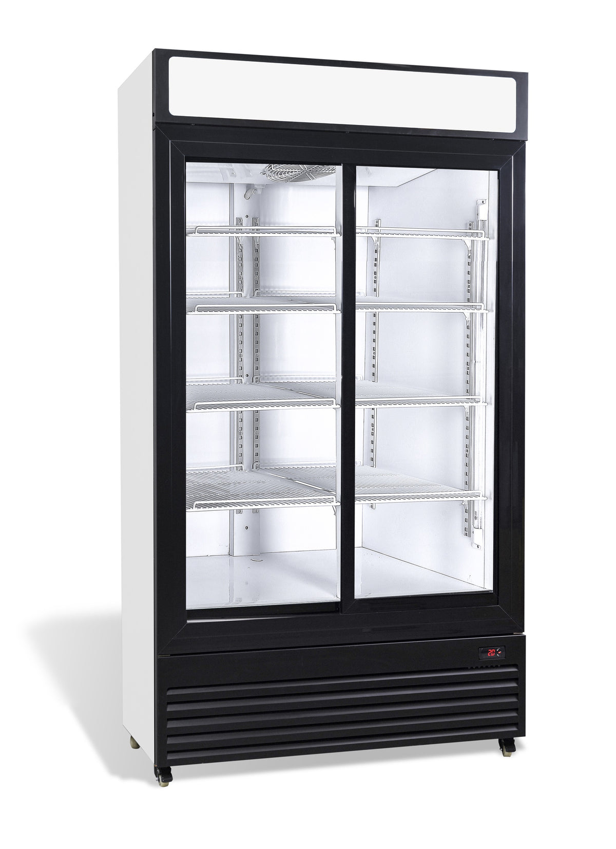 Réfrigérateur 2 portes en verre 750L avec éclairage LED - Refroidissement renforcé 1120x610x1965 mm 0.33 kW Combisteel - vue 3 - Armoire réfrigérée positive pro CHR - Cuistéo