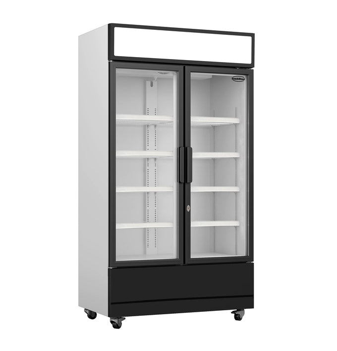 Réfrigérateur 2 portes en verre 670L acier éclairage LED refroidissement statique 8 grilles 1120x610x1973 mm 0.4 kW Combisteel - vue 11 - Armoire réfrigérée positive pro CHR - Cuistéo