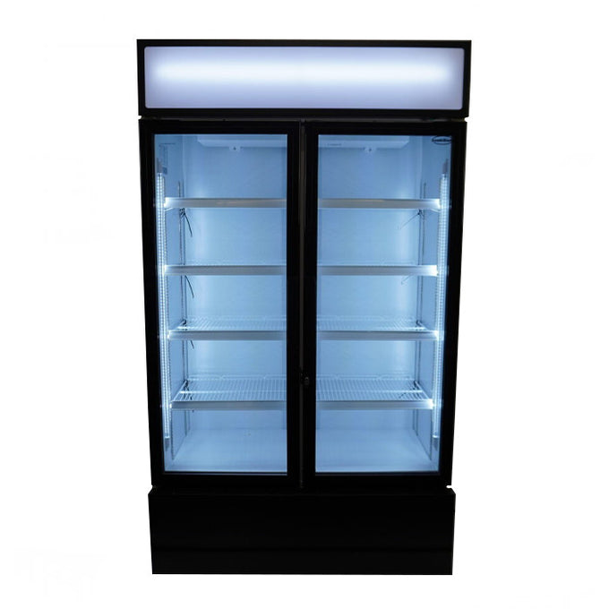 Réfrigérateur 2 portes en verre 670L acier éclairage LED refroidissement statique 8 grilles 1120x610x1973 mm 0.4 kW Combisteel - vue 16 - Armoire réfrigérée positive pro CHR - Cuistéo