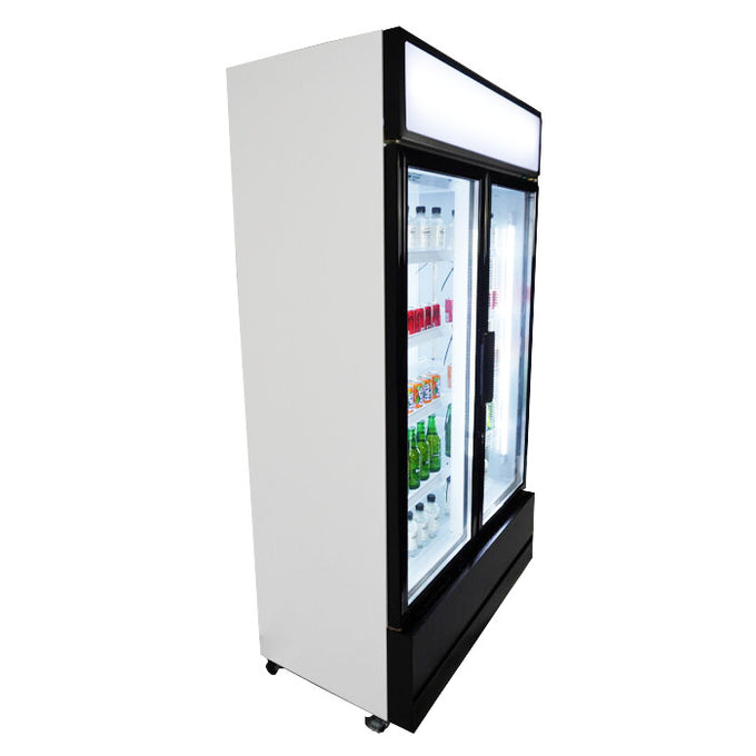 Réfrigérateur 2 portes en verre 670L acier éclairage LED refroidissement statique 8 grilles 1120x610x1973 mm 0.4 kW Combisteel - vue 20 - Armoire réfrigérée positive pro CHR - Cuistéo