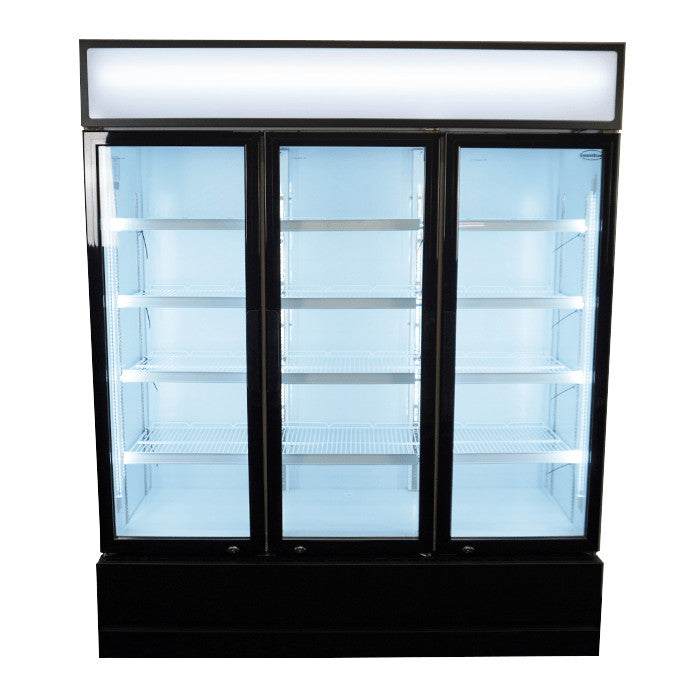 Réfrigérateur 3 portes en verre 1065L acier LED refroidissement statique 180kg 1600x610x1973 mm 0.555 kW Combisteel - vue 6 - Armoire réfrigérée positive pro CHR - Cuistéo