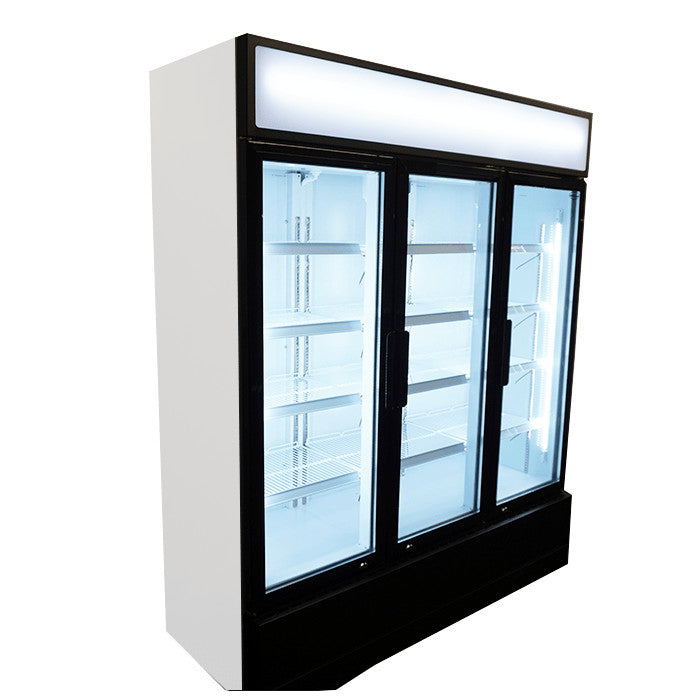 Réfrigérateur 3 portes en verre 1065L acier LED refroidissement statique 180kg 1600x610x1973 mm 0.555 kW Combisteel - vue 7 - Armoire réfrigérée positive pro CHR - Cuistéo