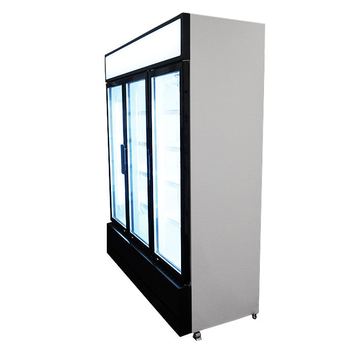 Réfrigérateur 3 portes en verre 1065L acier LED refroidissement statique 180kg 1600x610x1973 mm 0.555 kW Combisteel - vue 8 - Armoire réfrigérée positive pro CHR - Cuistéo