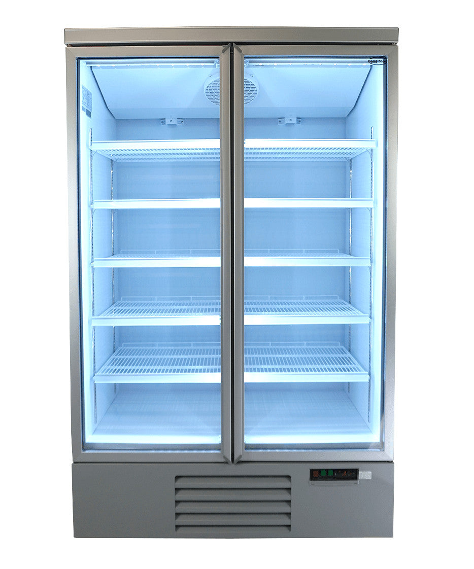 Réfrigérateur 2 portes en verre 1000 litres avec refroidissement renforcé et 10 grilles 1253x710x1997 mm 0.33 kW Combisteel - vue 8 - Armoire réfrigérée positive pro CHR - Cuistéo