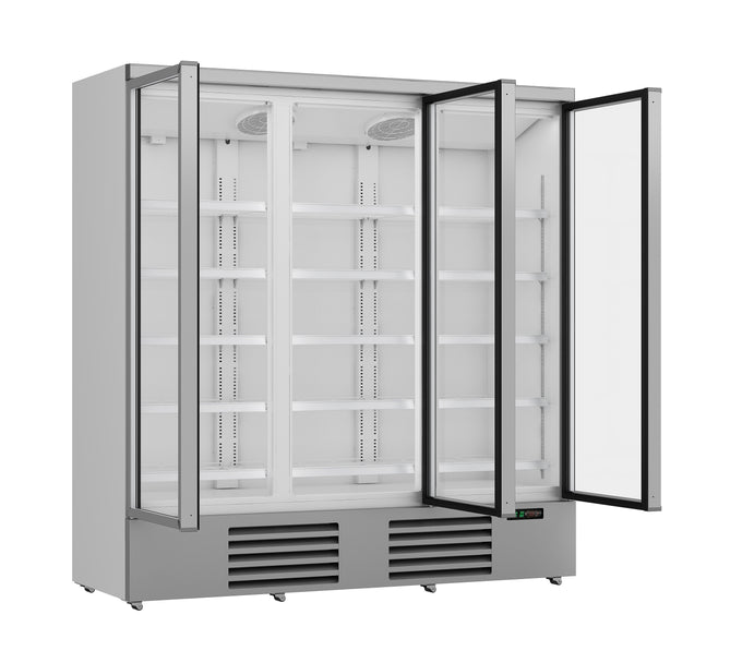 Réfrigérateur professionnel 1530 L 3 portes en verre acier blanc refroidissement renforcé 1880x710x1997 mm 0.577 kW Combisteel - vue 4 - Armoire réfrigérée positive pro CHR - Cuistéo