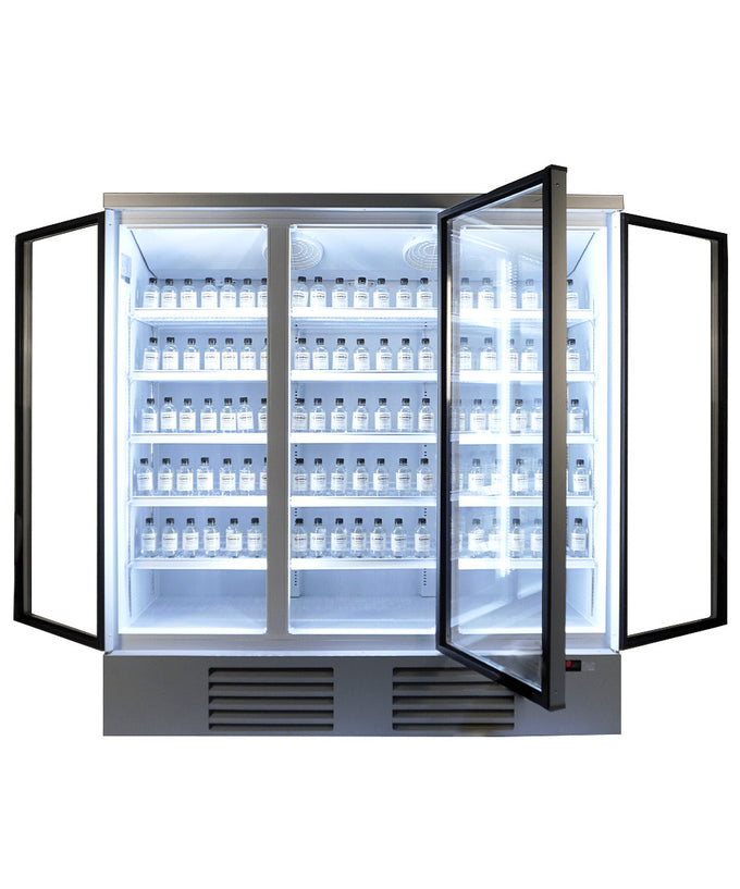 Réfrigérateur professionnel 1530 L 3 portes en verre acier blanc refroidissement renforcé 1880x710x1997 mm 0.577 kW Combisteel - vue 7 - Armoire réfrigérée positive pro CHR - Cuistéo