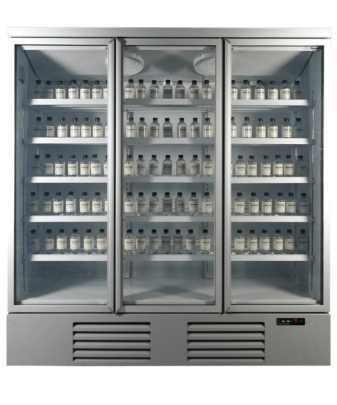 Réfrigérateur professionnel 1530 L 3 portes en verre acier blanc refroidissement renforcé 1880x710x1997 mm 0.577 kW Combisteel - vue 8 - Armoire réfrigérée positive pro CHR - Cuistéo