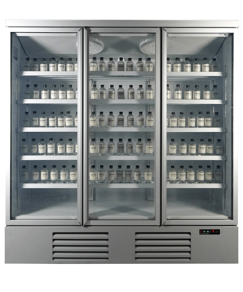 Réfrigérateur professionnel 1530 L 3 portes en verre acier blanc refroidissement renforcé 1880x710x1997 mm 0.577 kW Combisteel - vue 8 - Armoire réfrigérée positive pro CHR - Cuistéo