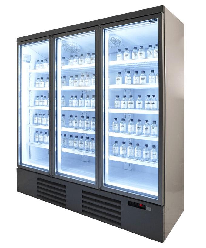 Réfrigérateur professionnel 1530 L 3 portes en verre acier blanc refroidissement renforcé 1880x710x1997 mm 0.577 kW Combisteel - vue 10 - Armoire réfrigérée positive pro CHR - Cuistéo